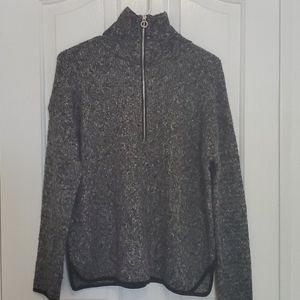 Knit quarter zip sweater